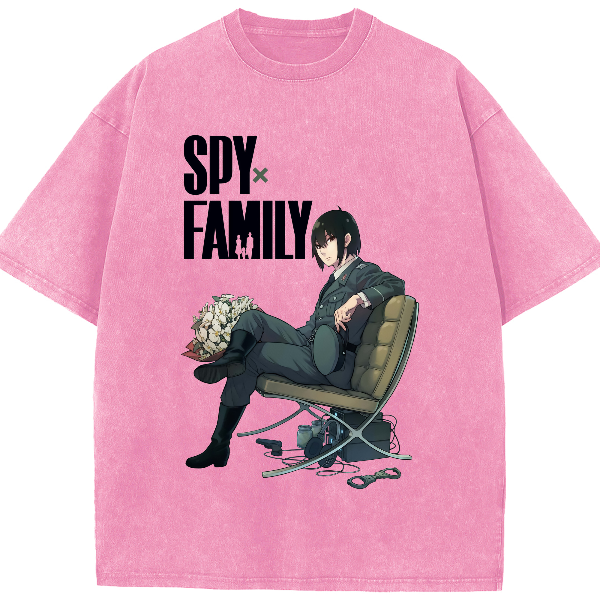 （画像用） SPY×FAMILY间谍家家酒 綿100% ヴィンテージ風 半袖Tシャツ（フロントプリント）
